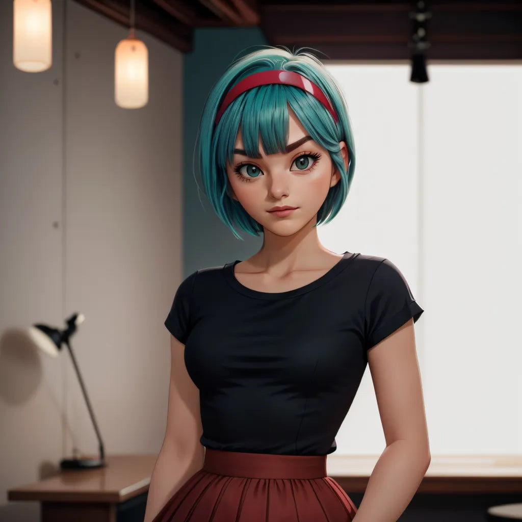 Anime-style portrait in Dragon Ball Z theme created using AI technology.