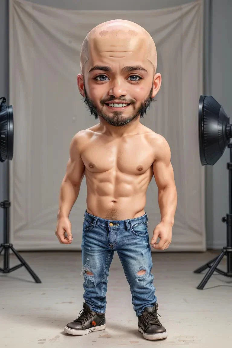 custom A.I. art sample featuring a digitally enhanced character design