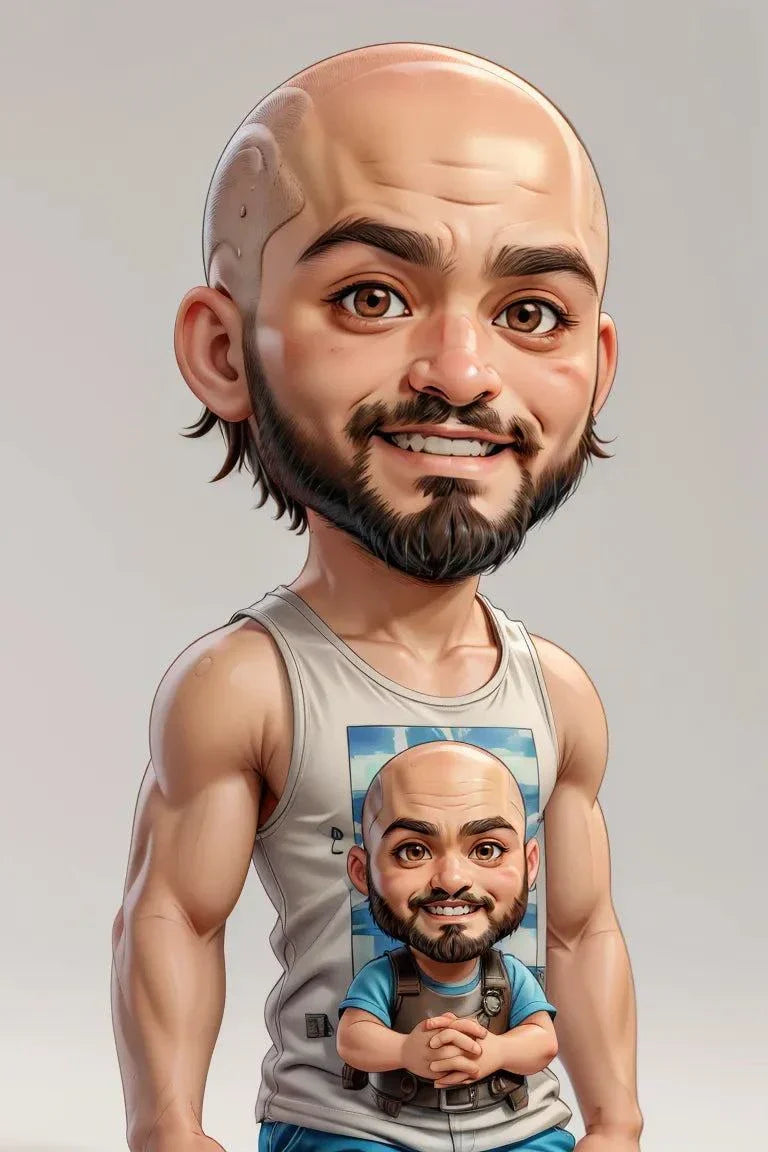 Custom A.I. art design with personalized photo transformation into unique digital illustrations.