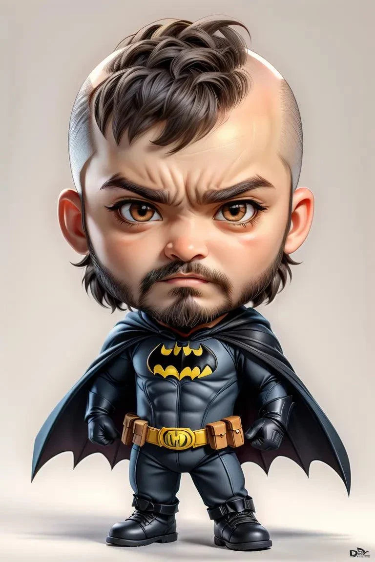 Custom A.I. art of a child dressed as a superhero character.