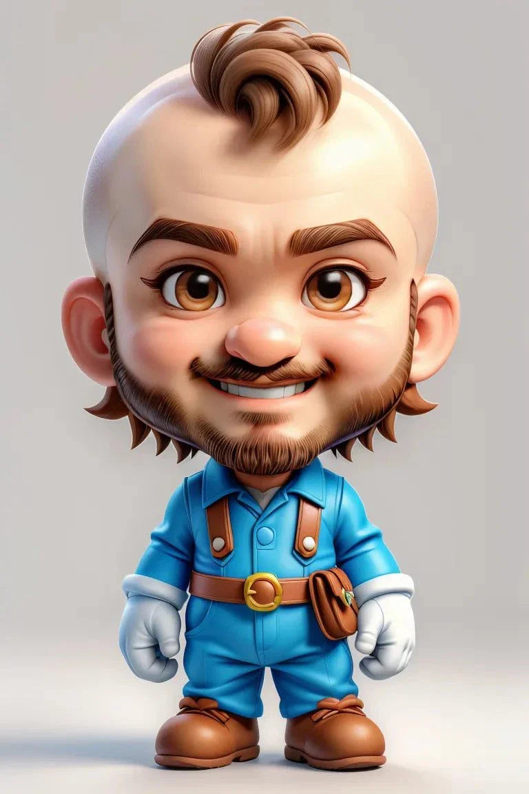 Custom A.I. Art creation featuring personalized character design in vivid colors.