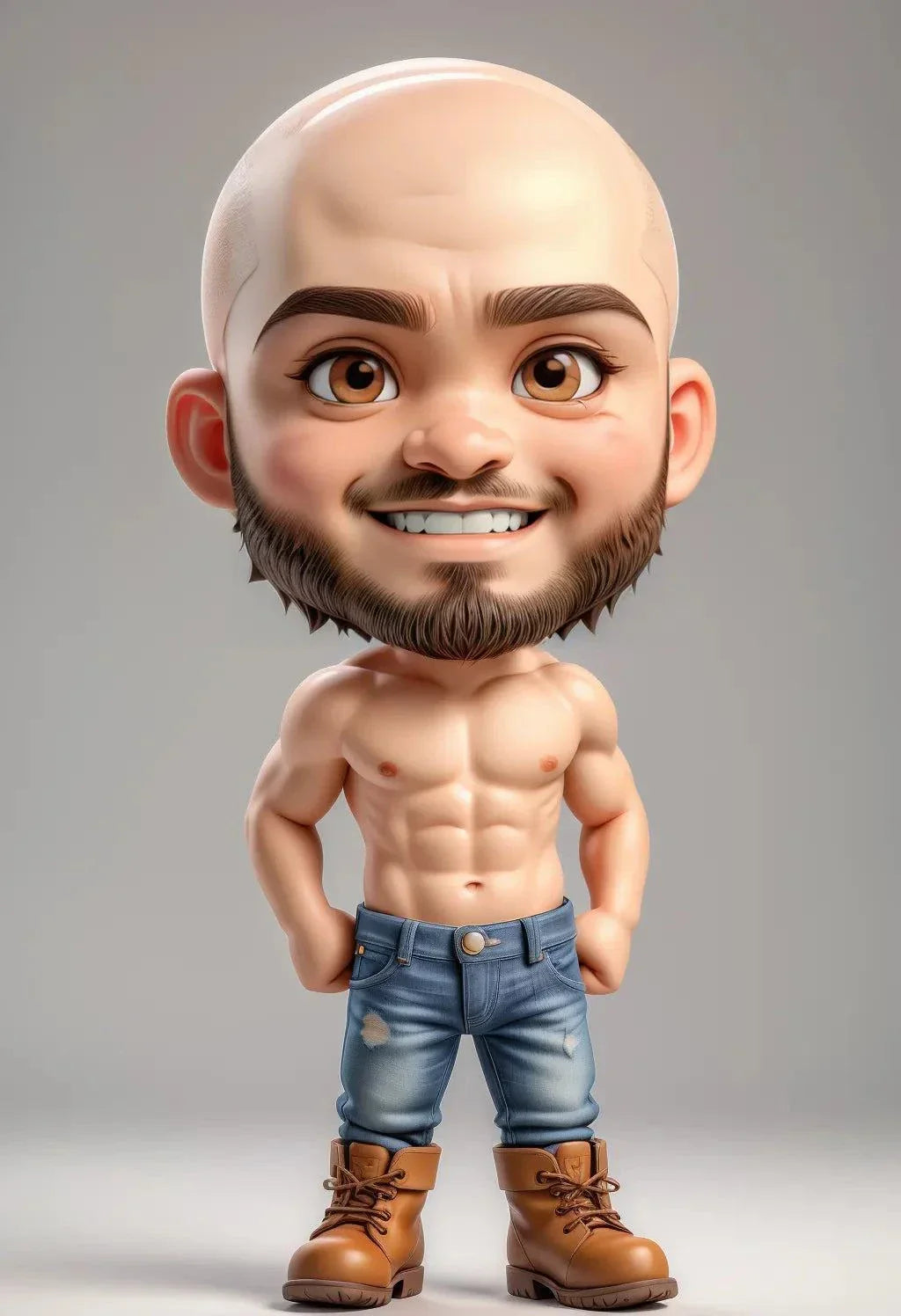 Custom A.I. art of a cartoon character with jeans and boots.