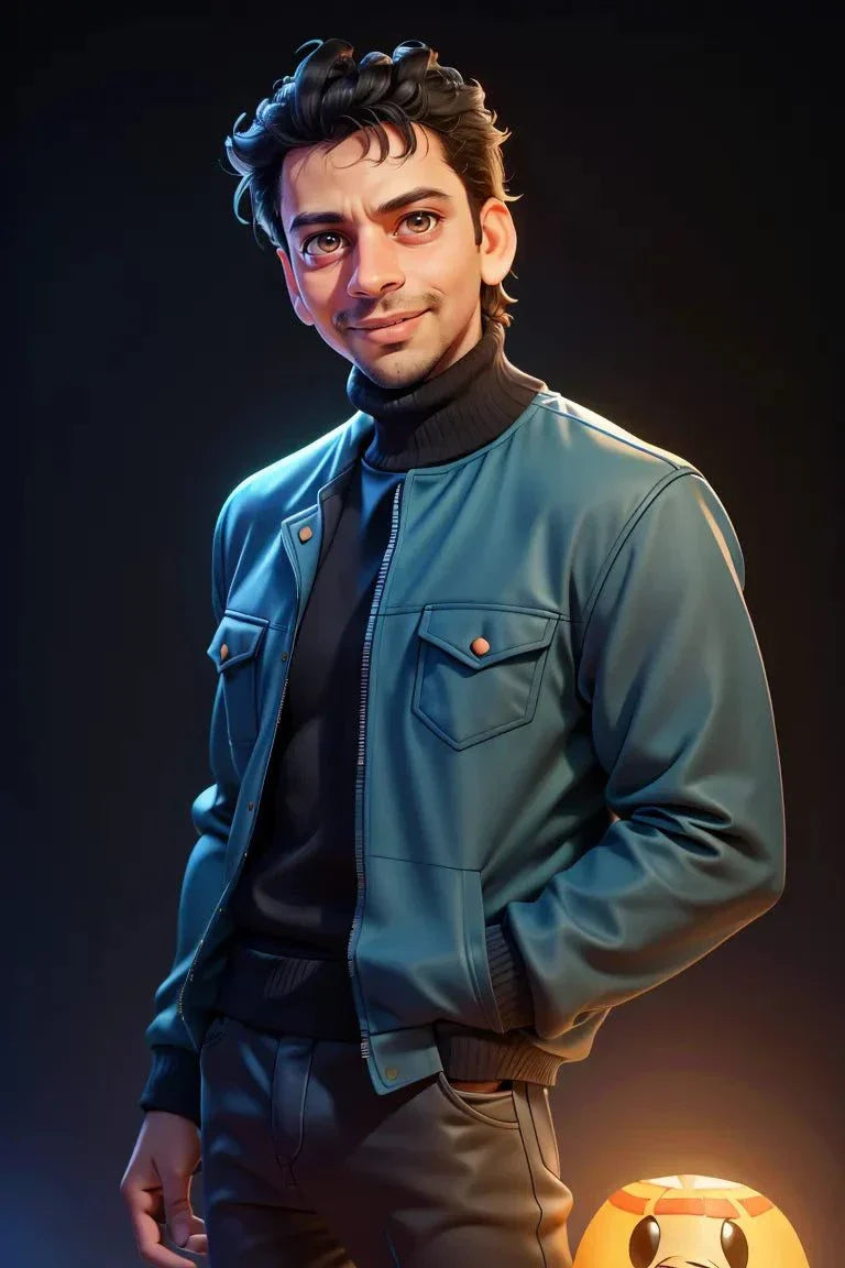 Custom A.I. Art digital portrait with futuristic design and personalized features.