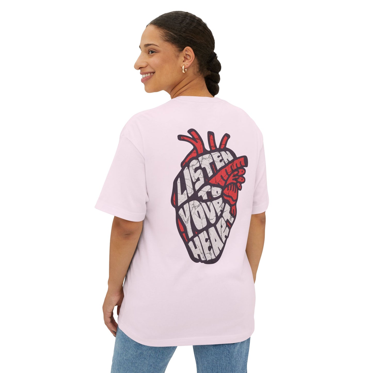F&BPD - Listen to Your Heart Oversized Tee – Intuition Statement Streetwear