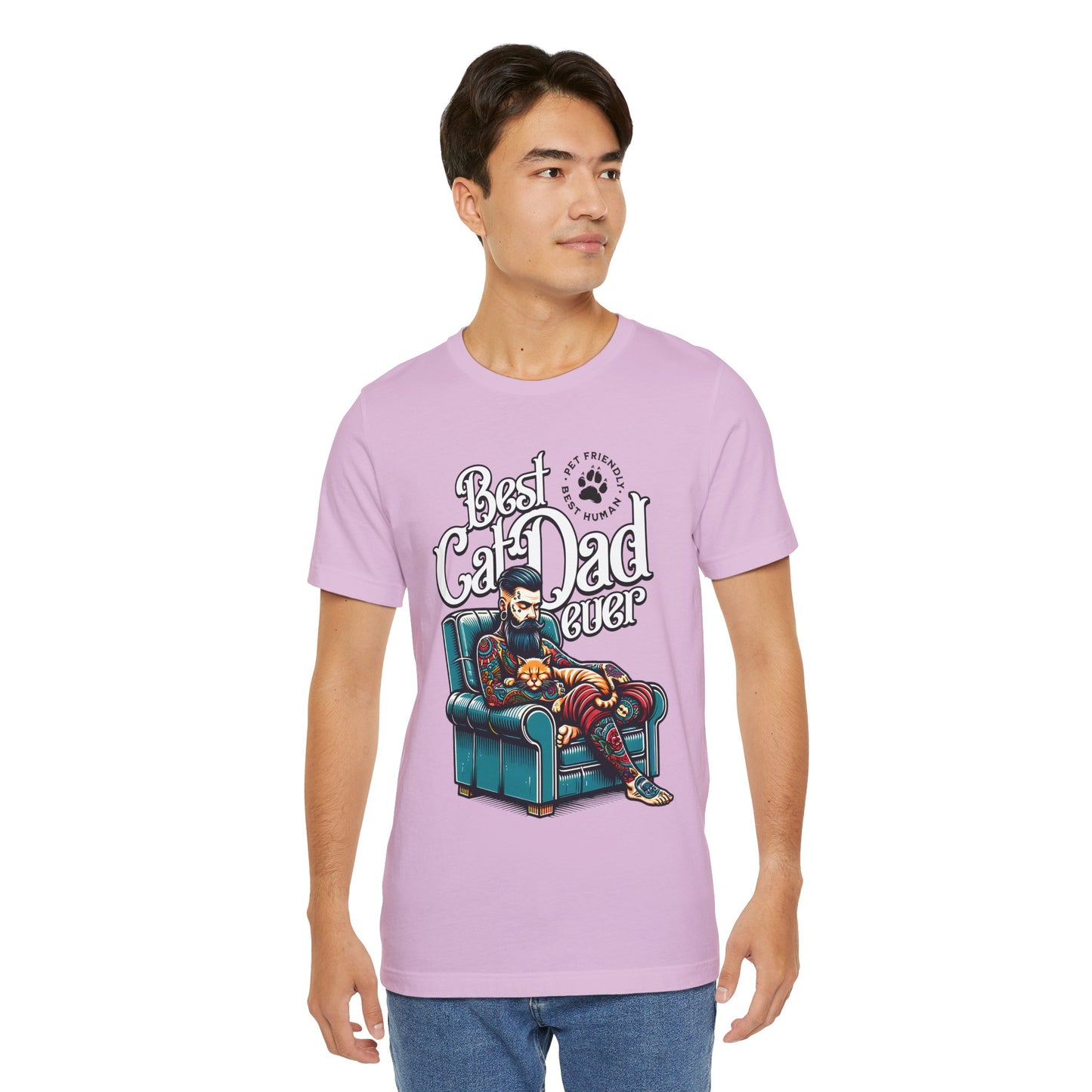 Best Cat Dad Ever Unisex T-Shirt – Perfect Gift for Cat Lovers - FPD