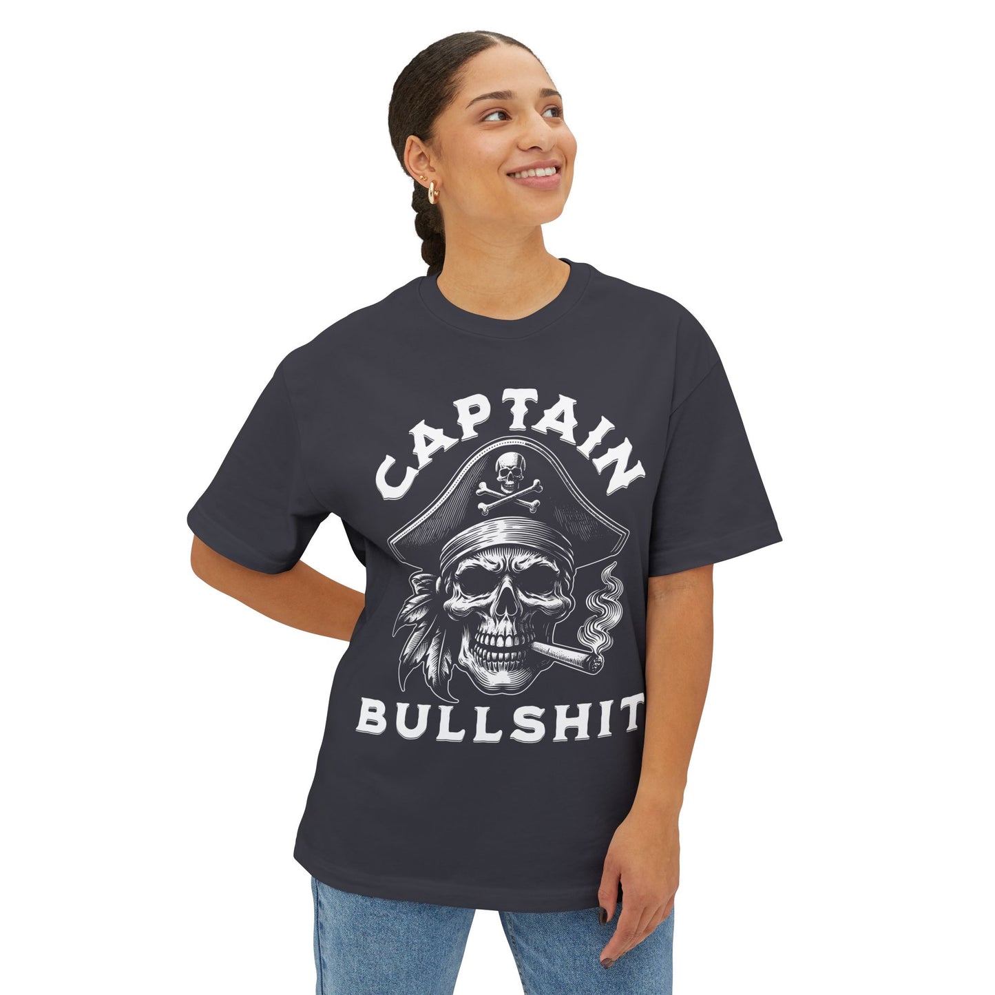 FPD - Captain Bullshit Oversized Tee — Myth-Buster & Truth-Seeker Shirt