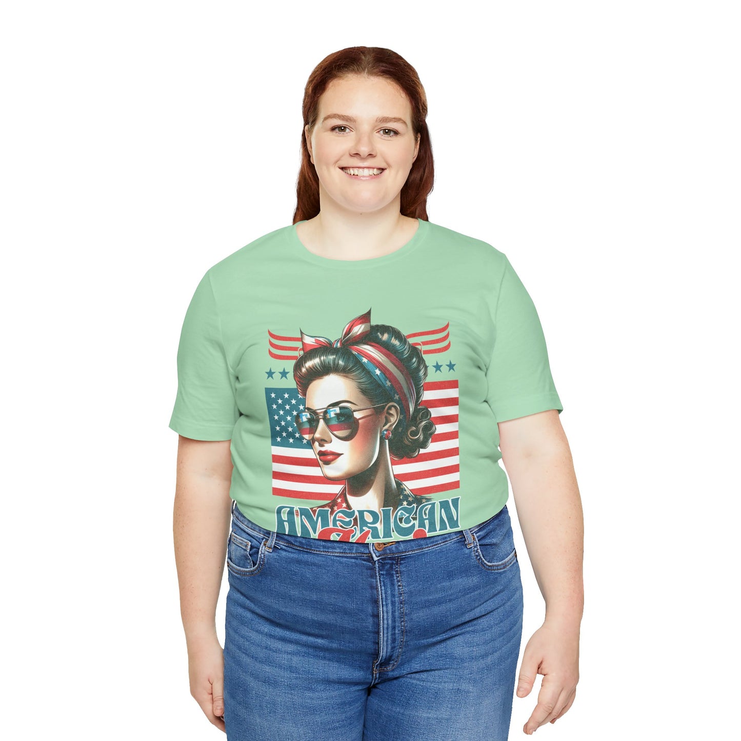 American Mom T-Shirt – Patriotic Tee for Moms