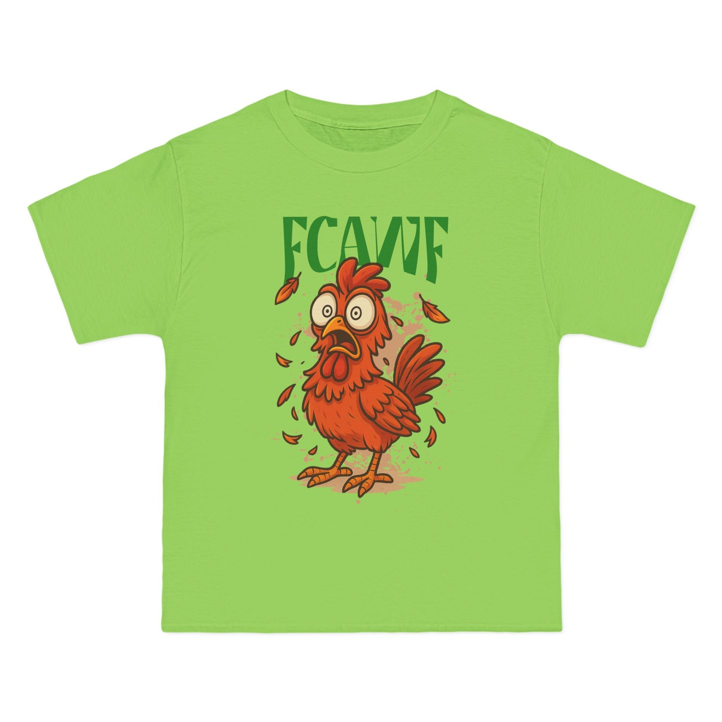Funny Oversized Chicken T-Shirt – Graphic Tee Print for Men & Women | Shocked Chicken Cartoon Design