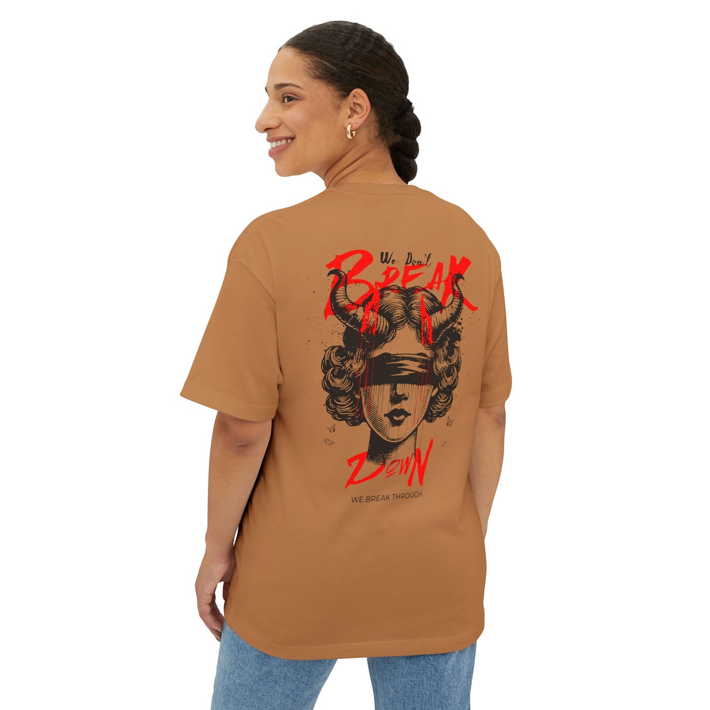 F&BPD - We Don’t Break Down, We Breakthrough Oversized Tee – Bold Strength Streetwear