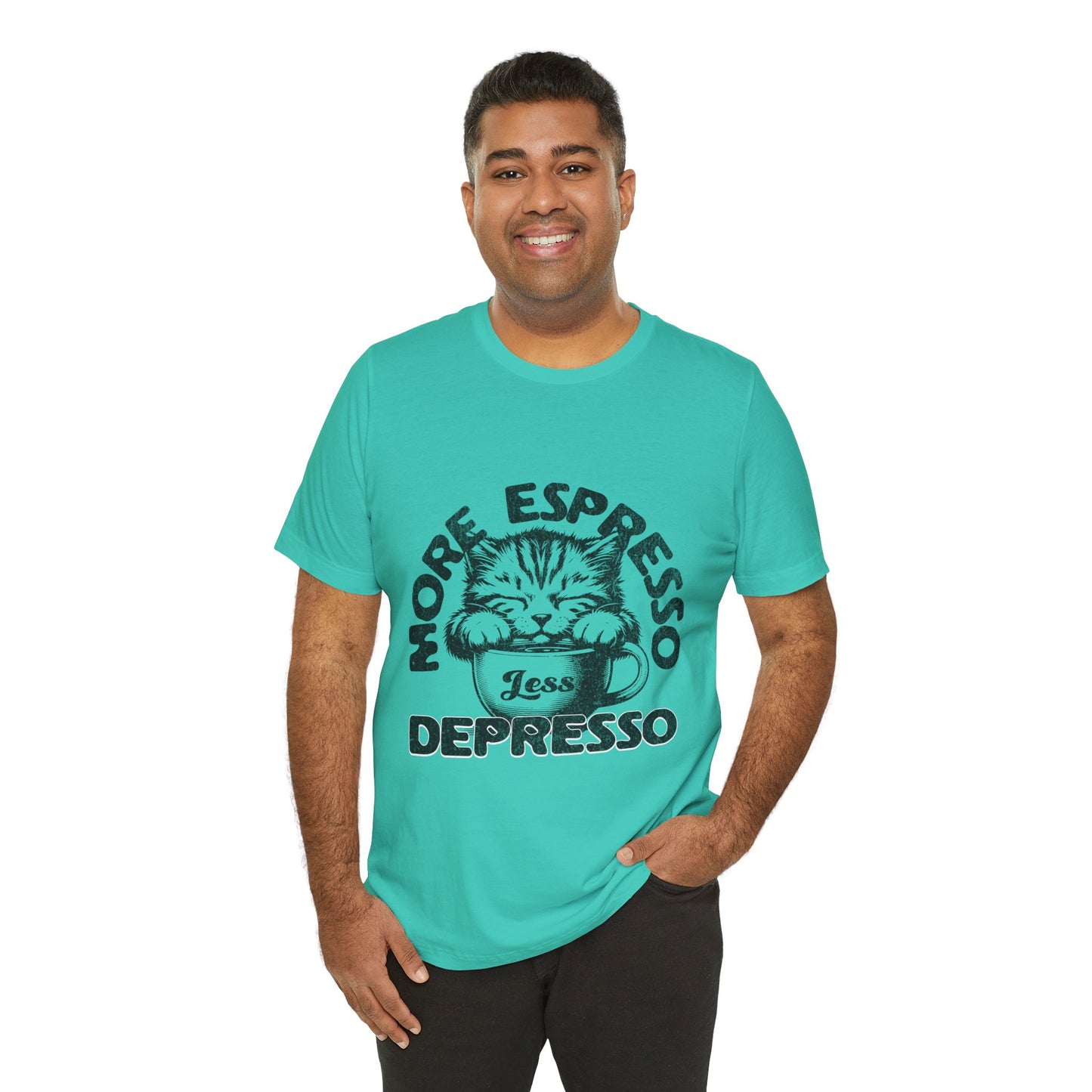 FPD - Unisex T-shirt - More Espresso Less Depresso Tee – Coffee Humor Statement Shirt