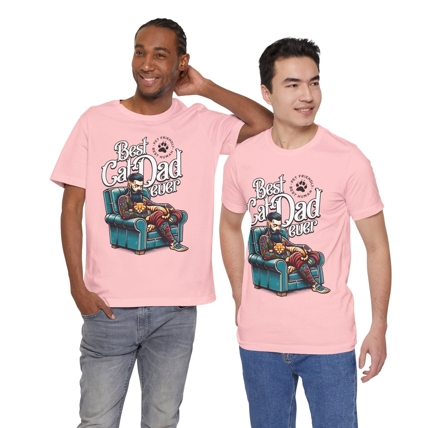 Best Cat Dad Ever Unisex T-Shirt – Perfect Gift for Cat Lovers - FPD