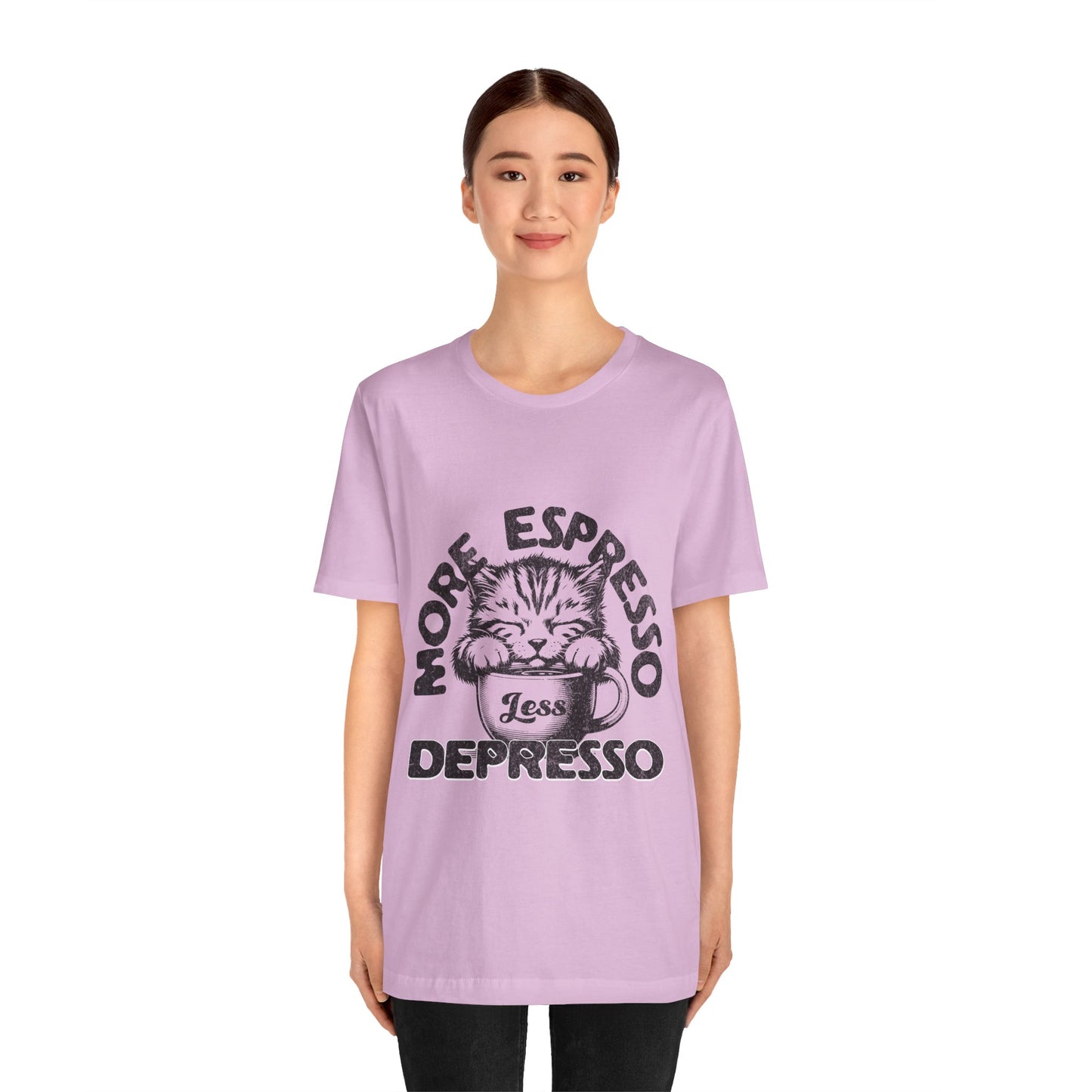 FPD - Unisex T-shirt - More Espresso Less Depresso Tee – Coffee Humor Statement Shirt