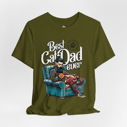 Best Cat Dad Ever Unisex T-Shirt – Perfect Gift for Cat Lovers - FPD