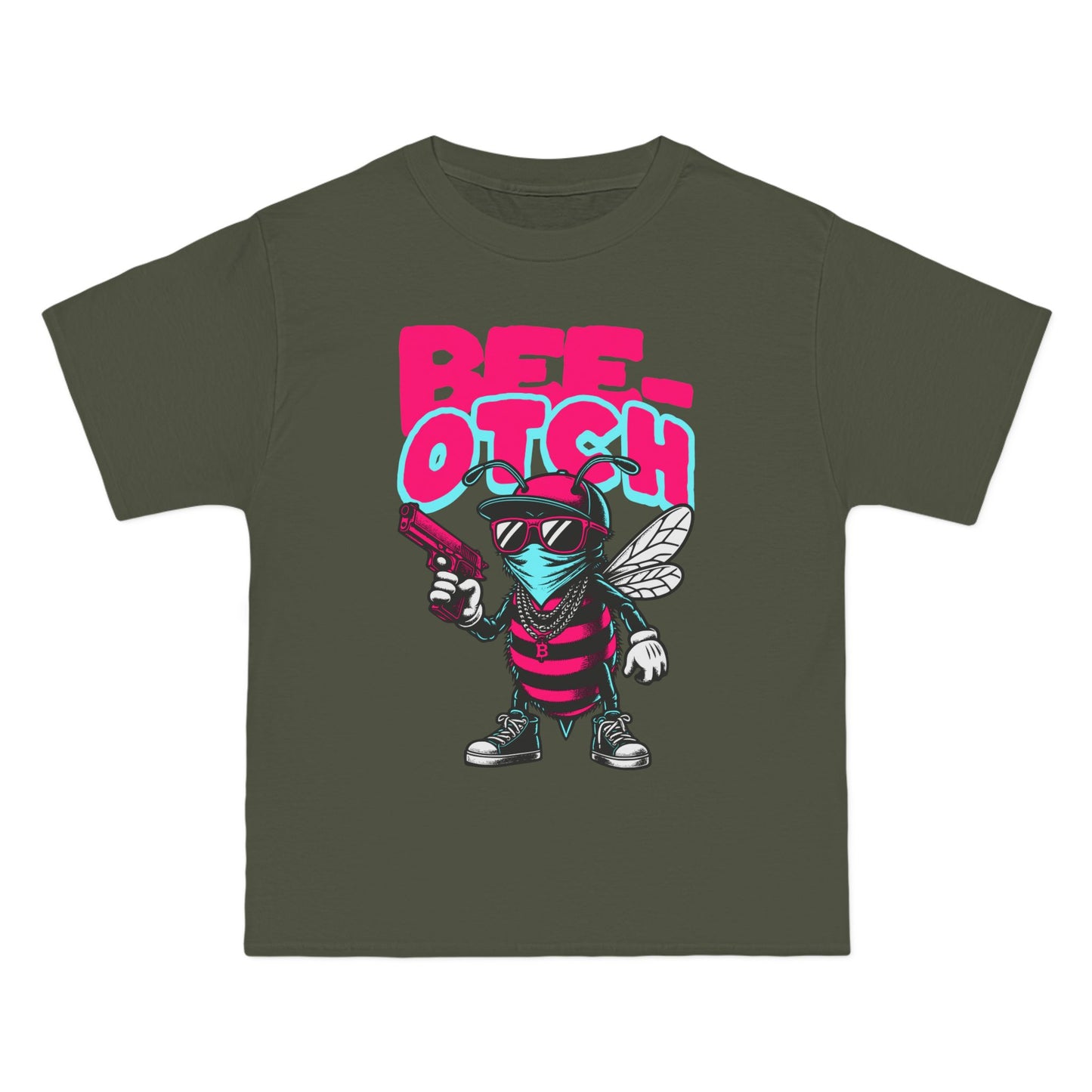 Bee-otch Oversized Graphic T-Shirt – Funny Streetwear Print Tee for Men & Women
