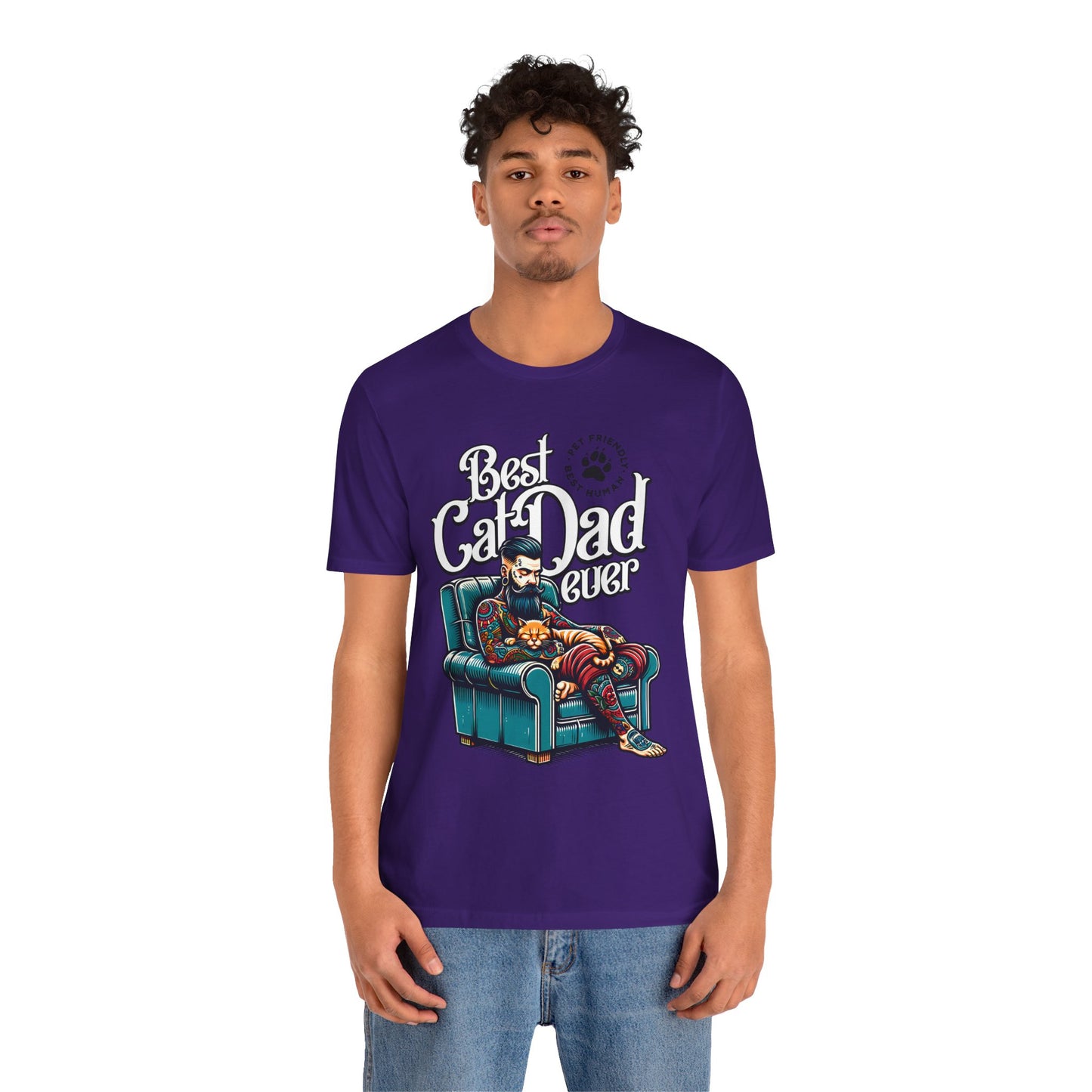 Best Cat Dad Ever Unisex T-Shirt – Perfect Gift for Cat Lovers - FPD