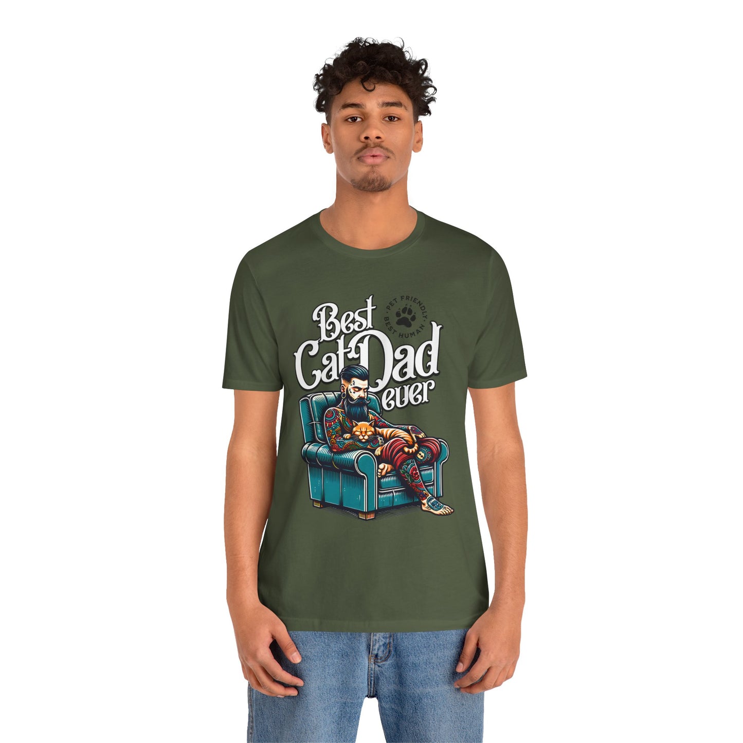 Best Cat Dad Ever Unisex T-Shirt – Perfect Gift for Cat Lovers - FPD