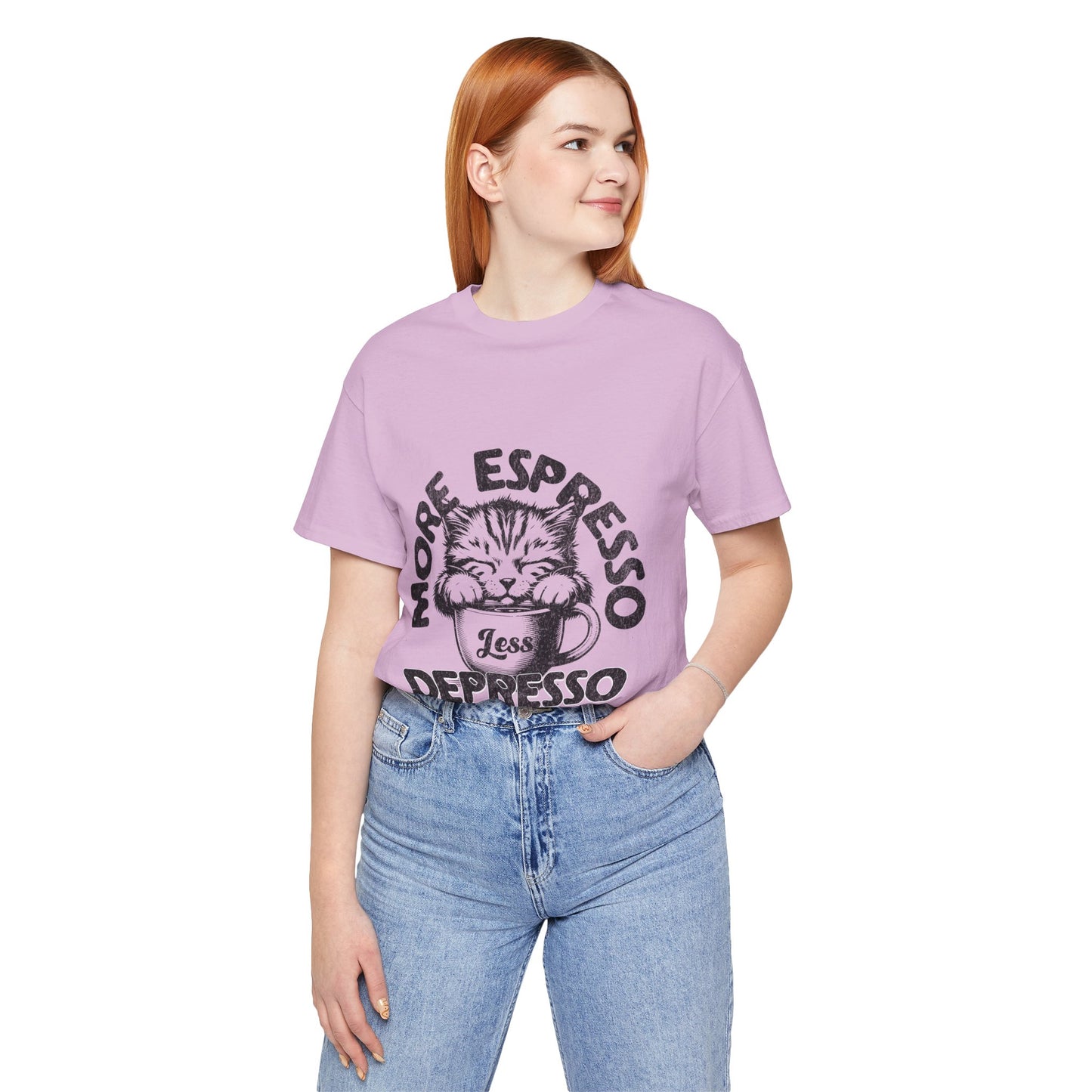 FPD - Unisex T-shirt - More Espresso Less Depresso Tee – Coffee Humor Statement Shirt