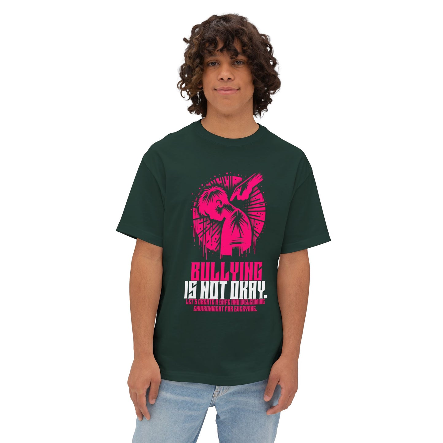 FPD - Bullying Is Not Okay Oversized Tee — Anti-Bullying Statement Shirt