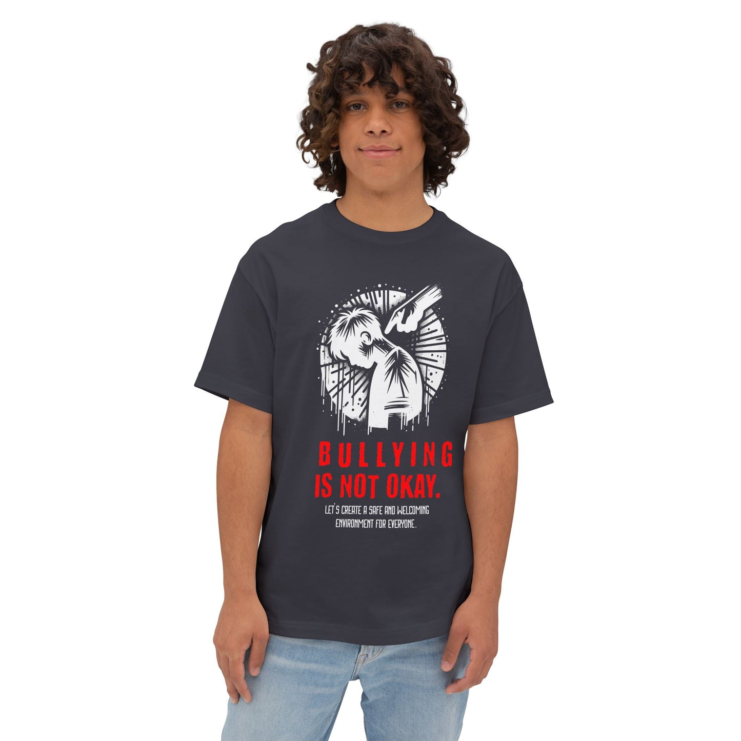FPD - Bullying Is Not Okay Oversized Tee — Anti-Bullying Statement Shirt