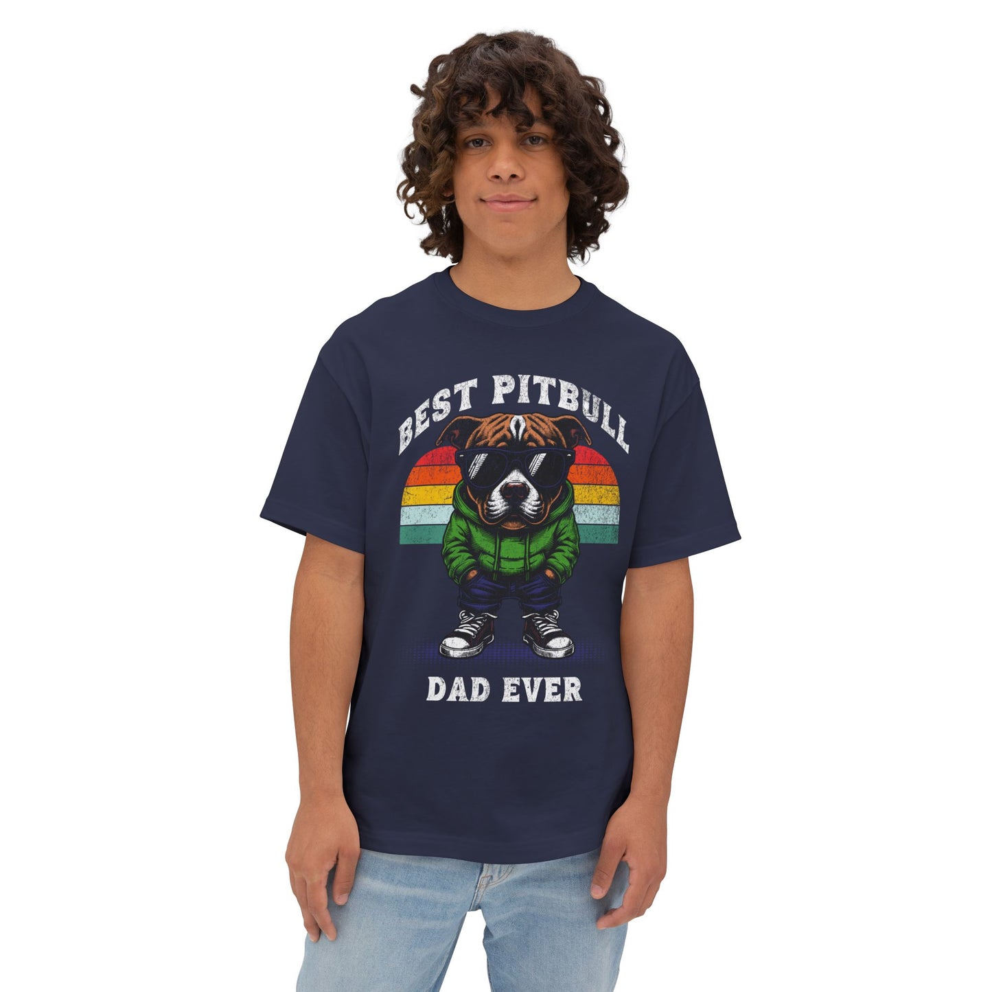 FPD - Best Pitbull Dad Oversized Tee – Dog Lover Streetwear