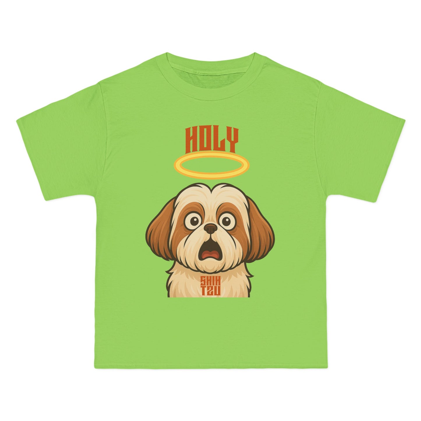 Holy Shih Tzu Oversized T-Shirt – Funny Graphic Print Tee for Men & Women