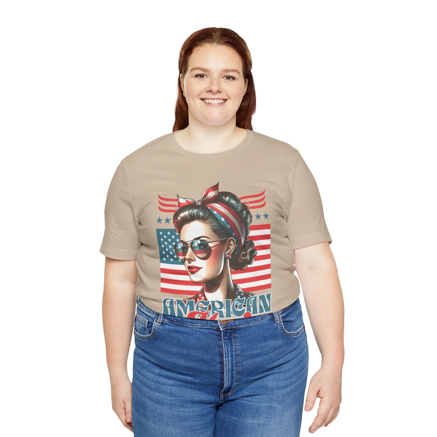 American Mom T-Shirt – Patriotic Tee for Moms