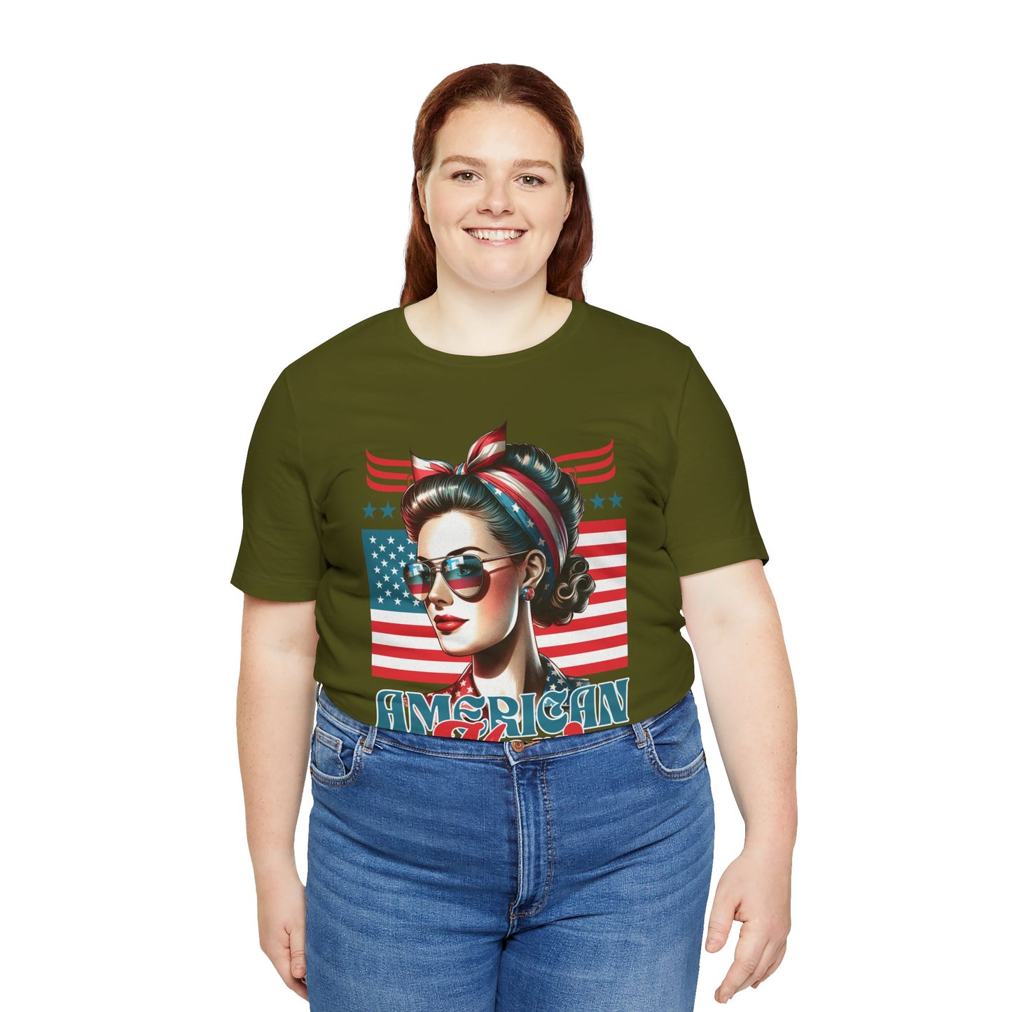 American Mom T-Shirt – Patriotic Tee for Moms
