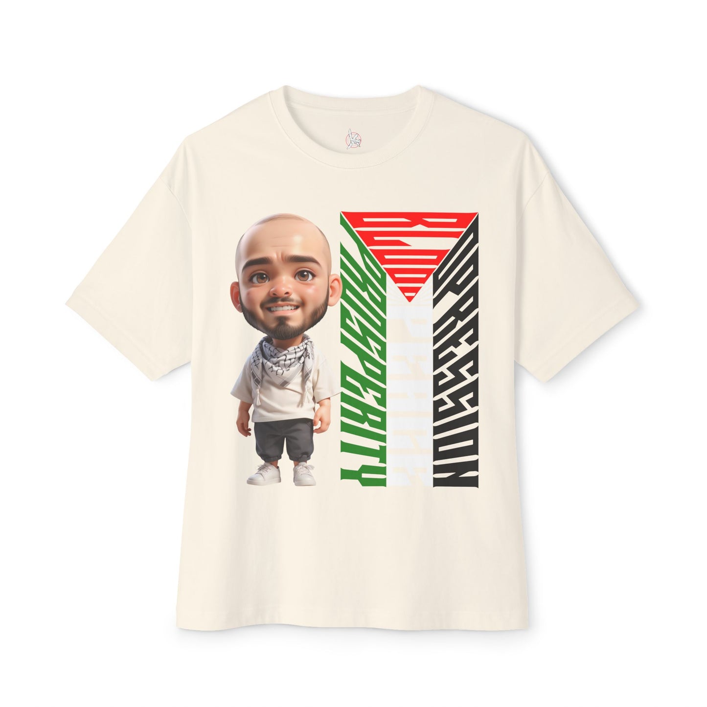 Palestinian Flag Freedom Peace Equality Oversized Tee – Solidarity Shirt - FPD