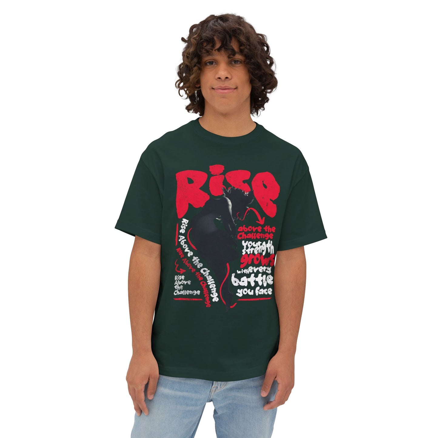 FPD - Rise Oversized Tee – Empowerment & Motivation Statement Shirt