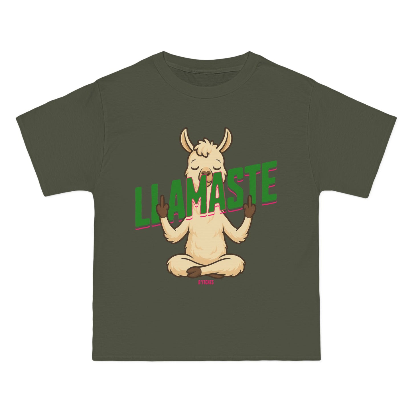 Funny Oversized T-Shirt Print – Yoga Llama Graphic Tee for Men & Women