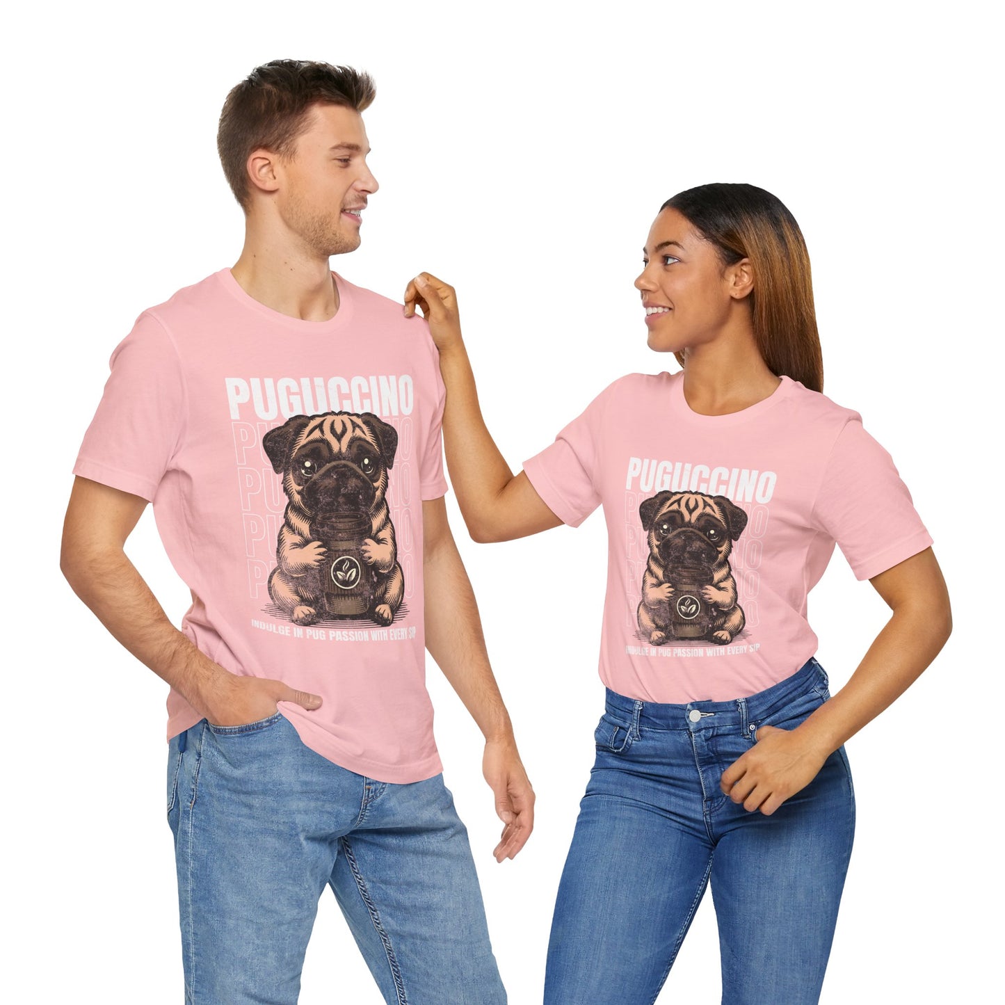 FPD - Unisex T-shirt - Puguccino Tee – Coffee & Pug Lover Statement Shirt