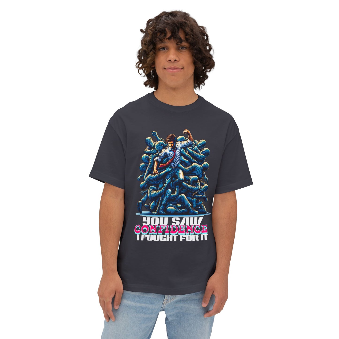 FPD - I Fought for Confidence Oversized Tee – Empowerment Statement Shirt