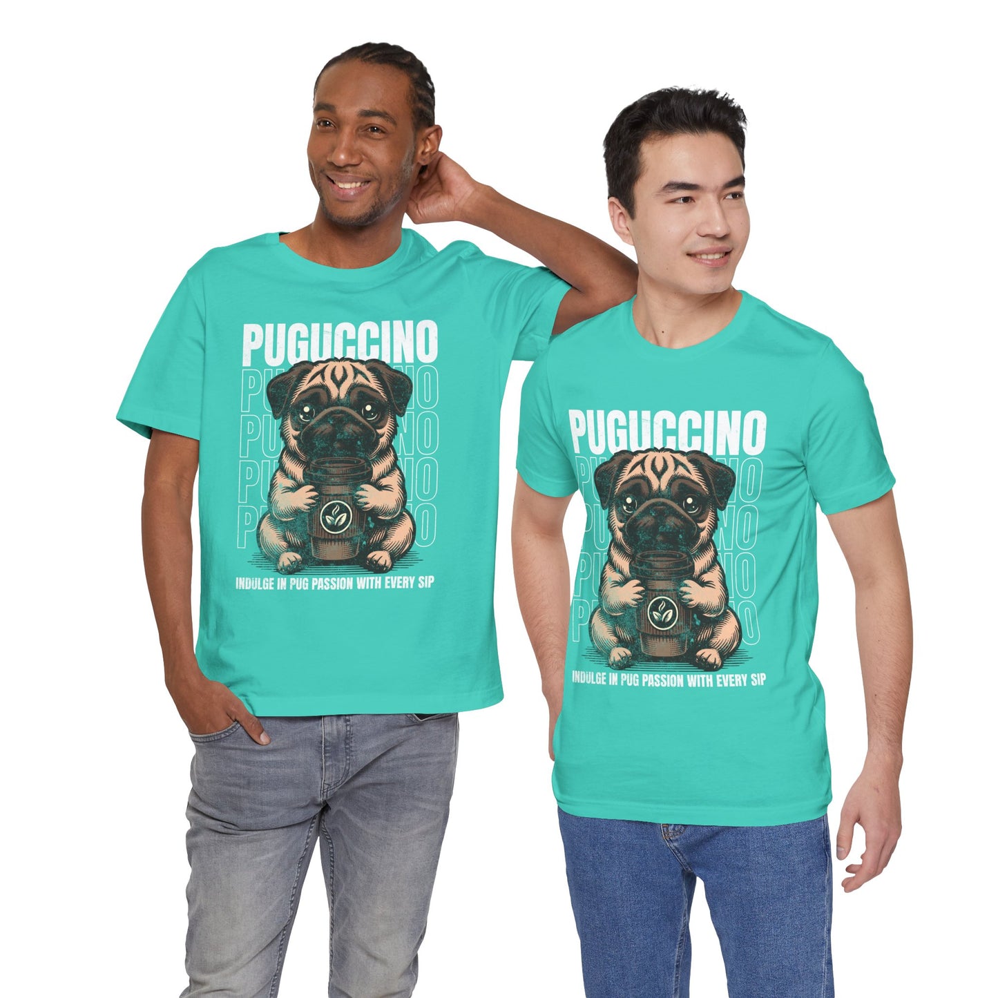 FPD - Unisex T-shirt - Puguccino Tee – Coffee & Pug Lover Statement Shirt