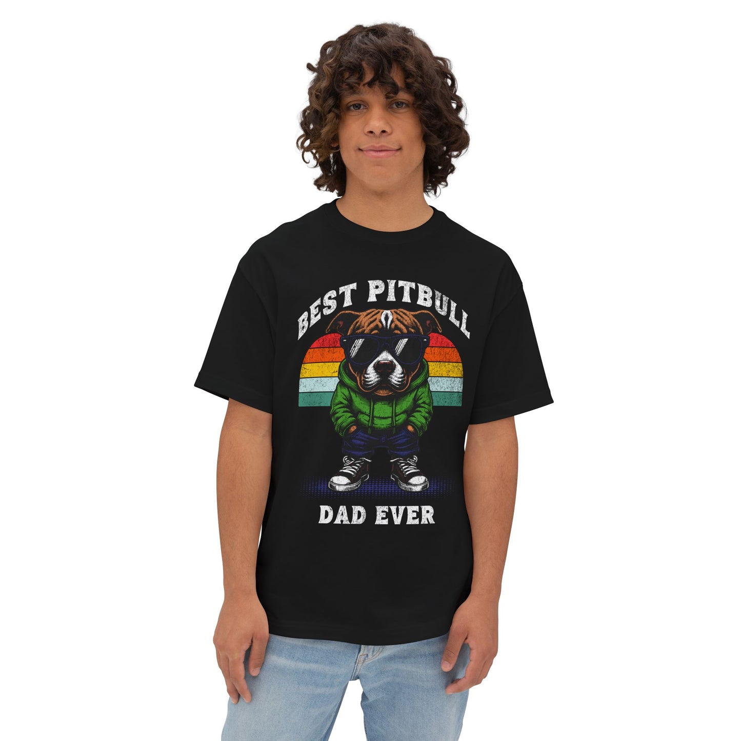 FPD - Best Pitbull Dad Oversized Tee – Dog Lover Streetwear