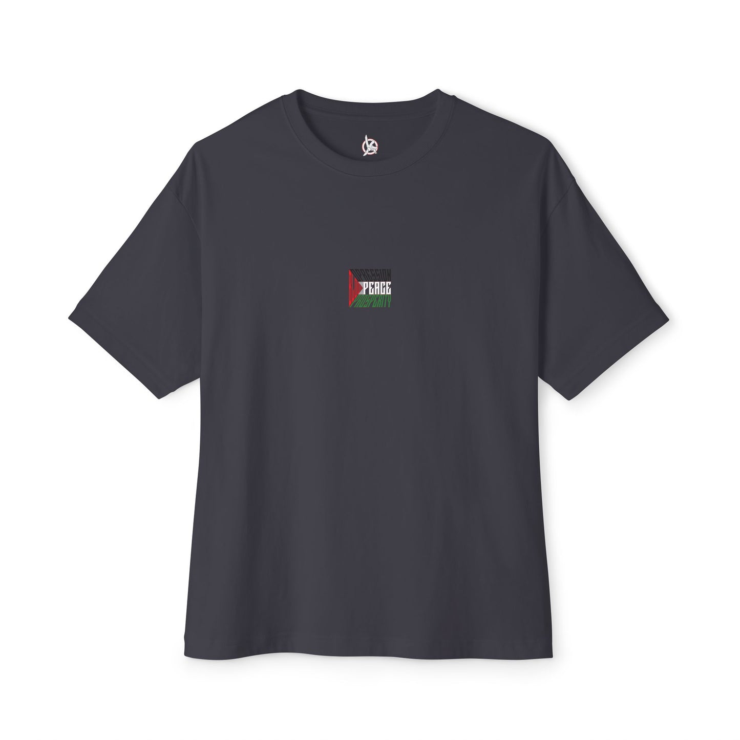 Palestinian Flag Blood Peace Prosperity Oversized Tee – Freedom & Solidarity Shirt - F&BPD