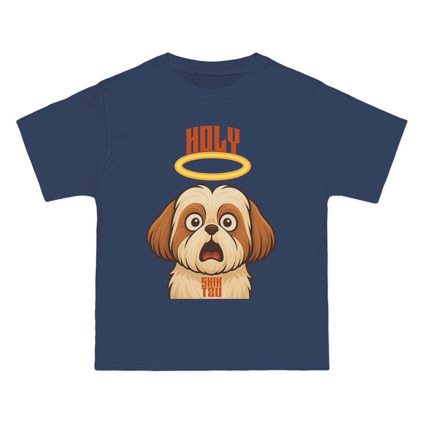 Holy Shih Tzu Oversized T-Shirt – Funny Graphic Print Tee for Men & Women
