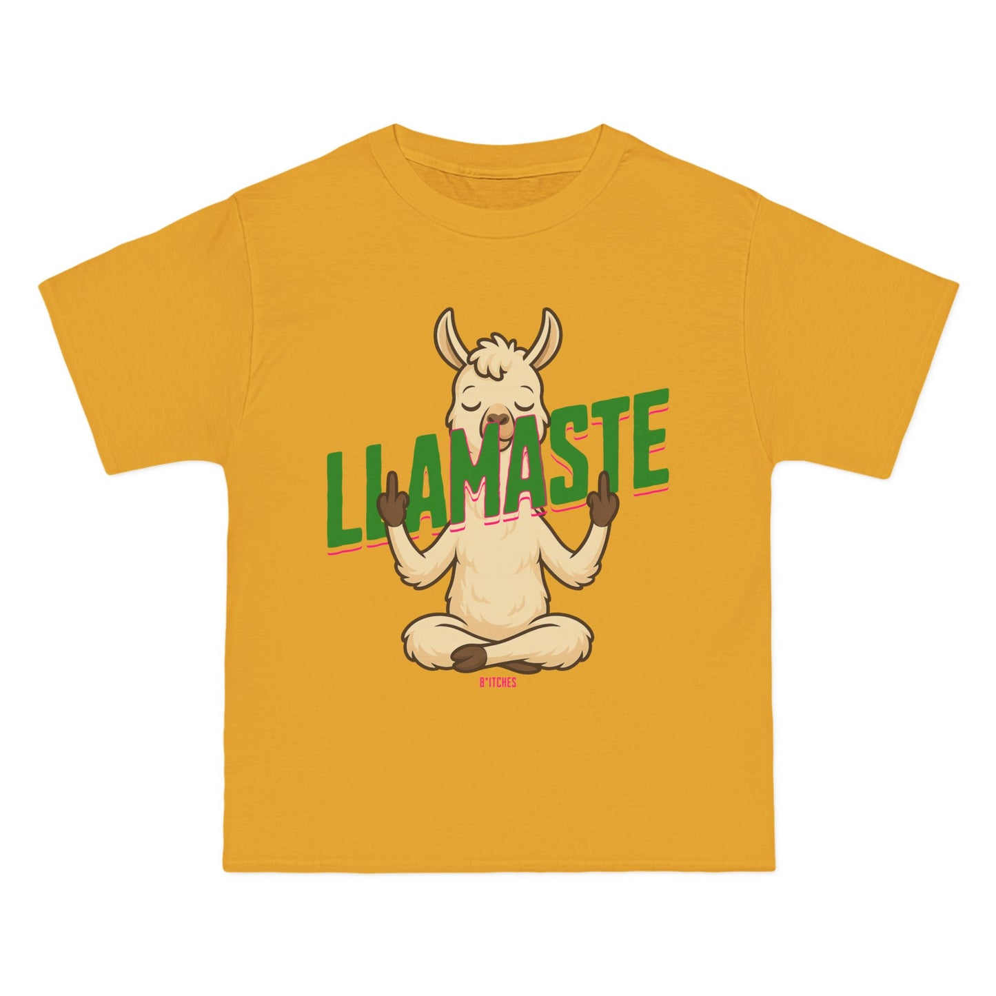 Funny Oversized T-Shirt Print – Yoga Llama Graphic Tee for Men & Women