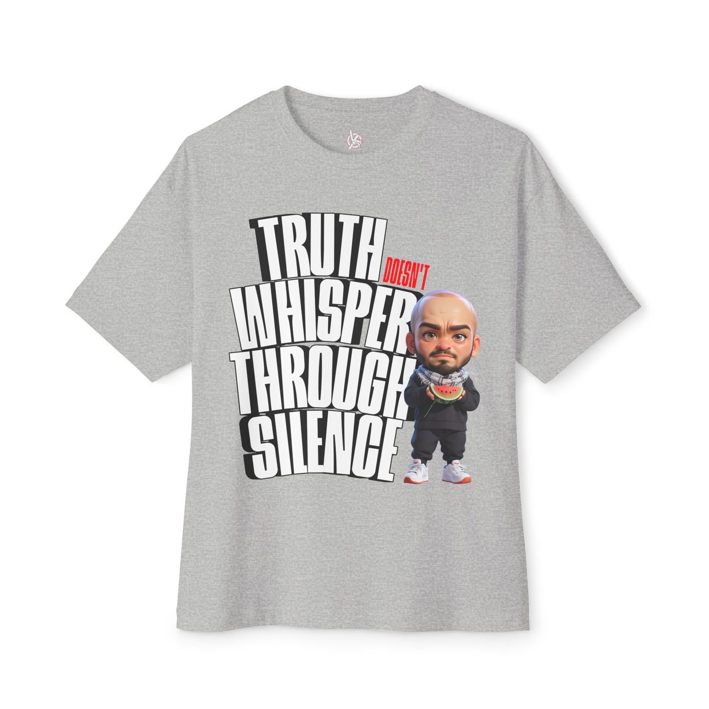 Truth Doesn’t Whisper Through Silence Oversized Tee – Pro-Palestine Graphic Shirt - FPD