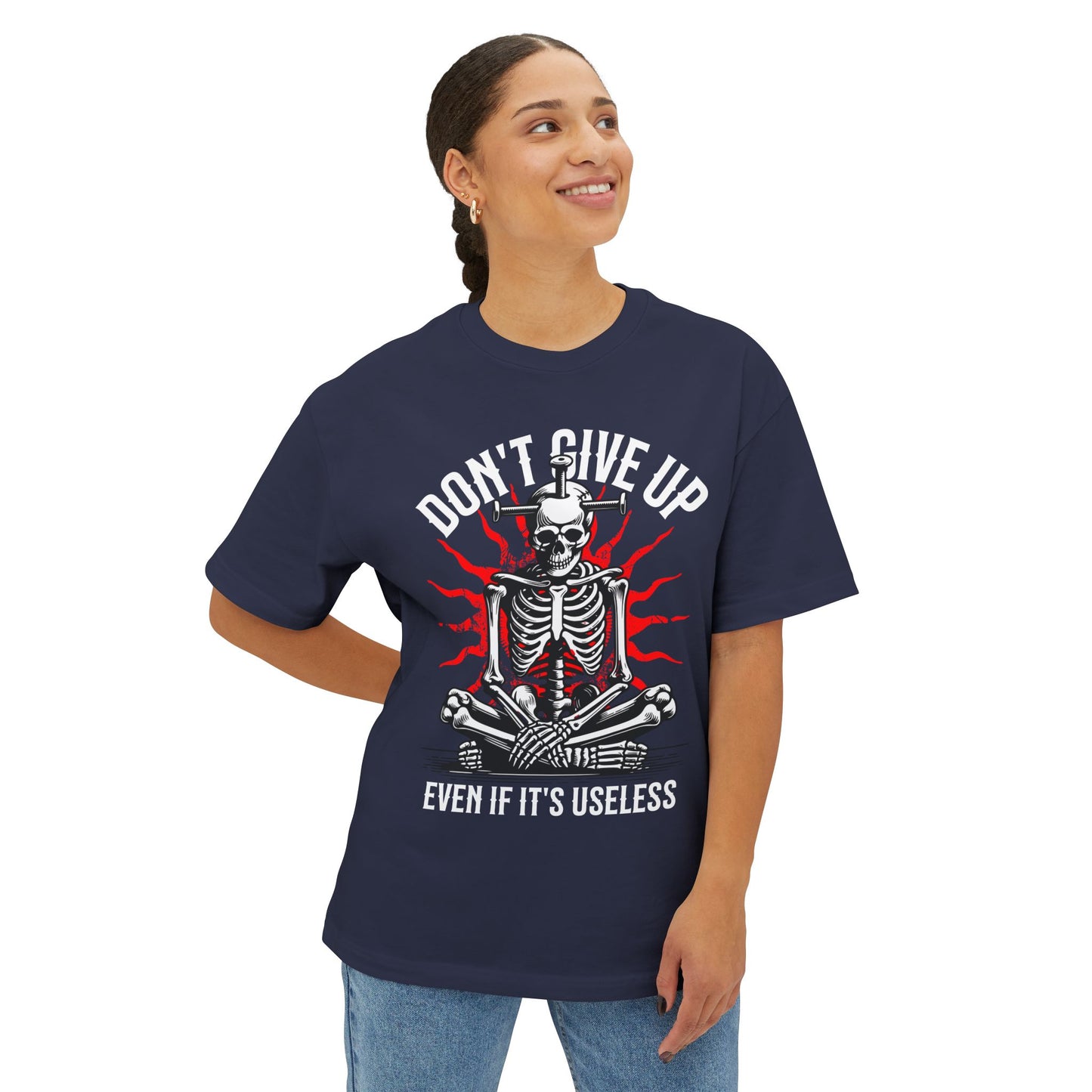 FPD - Don’t Give Up Oversized Tee – Grit & Persistence Statement Shirt