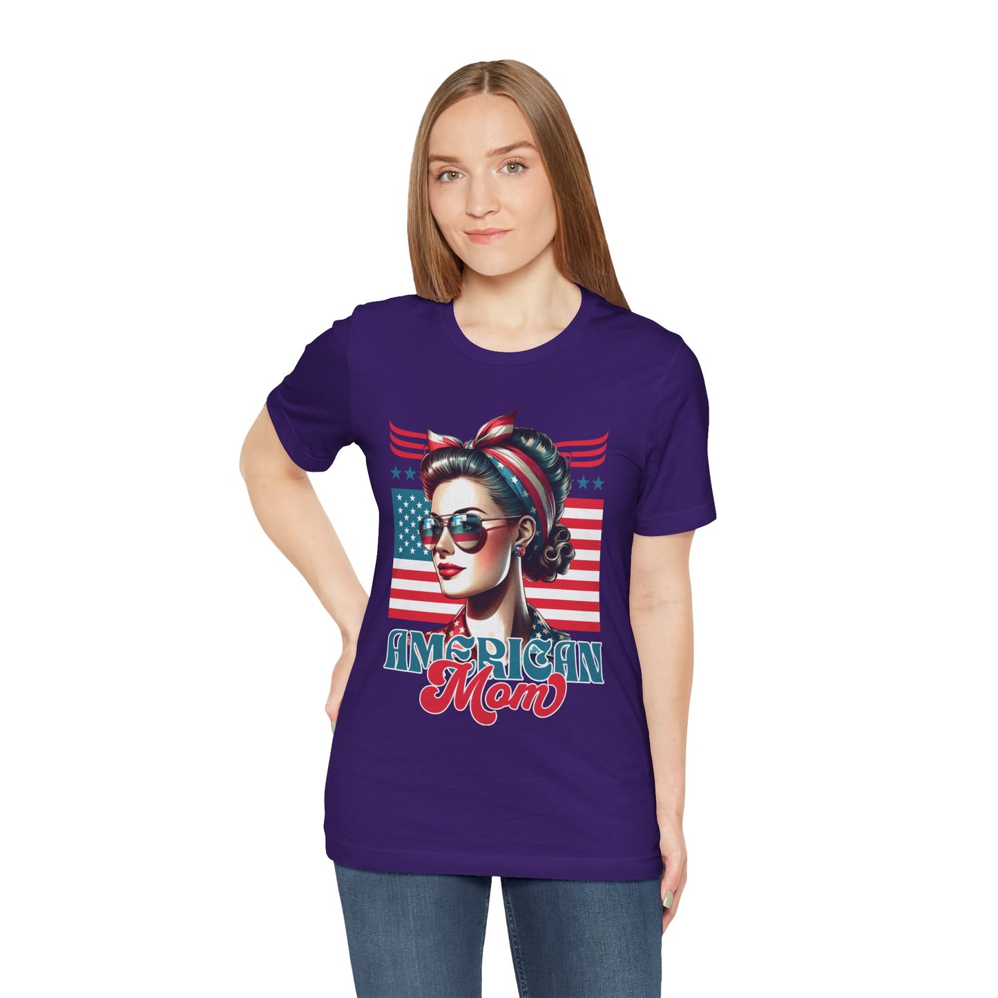 American Mom T-Shirt – Patriotic Tee for Moms