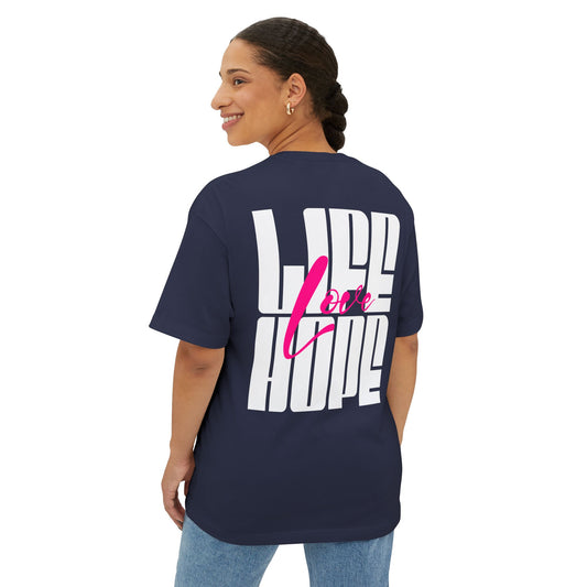 F&BPD - Love Life Hope - Oversized T-Shirt | Positive & Empowering Tee