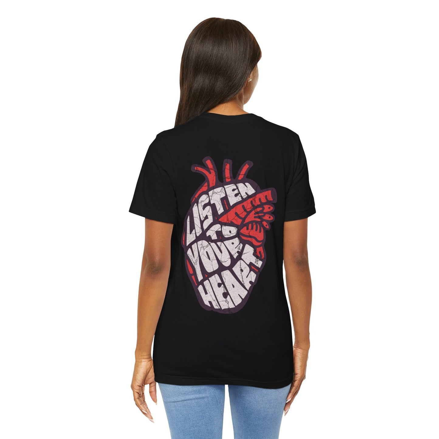 F&BPD - Unisex T-shirt - Listen to Your Heart Tee – Intuition & Emotion Statement Shirt