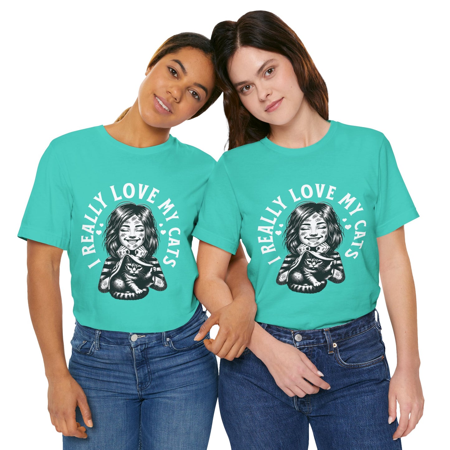 I Really Love My Cats T-Shirt | Cute Cat Lover Unisex Tee - FPD