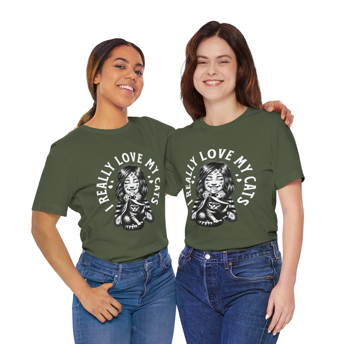 I Really Love My Cats T-Shirt | Cute Cat Lover Unisex Tee - FPD