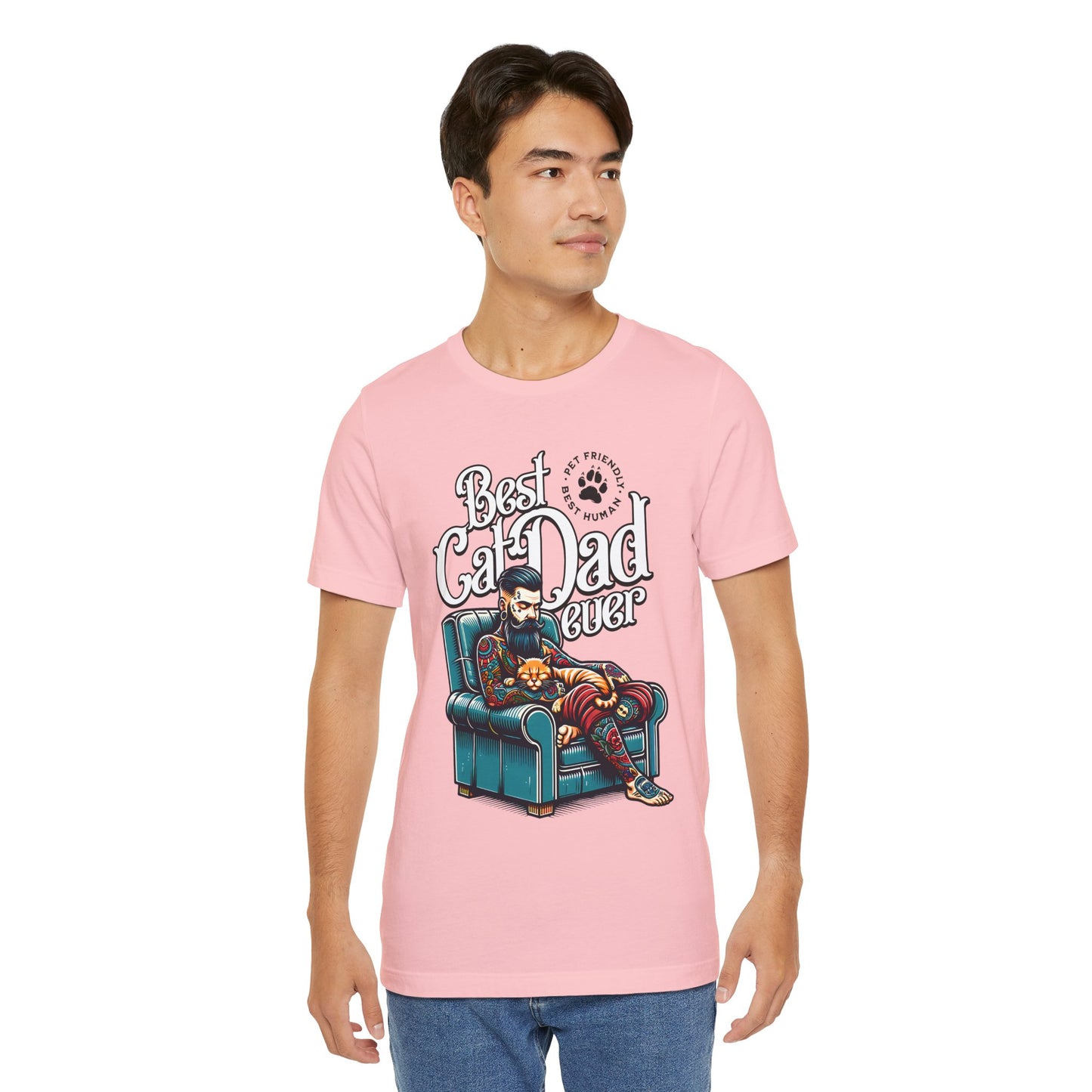 Best Cat Dad Ever Unisex T-Shirt – Perfect Gift for Cat Lovers - FPD