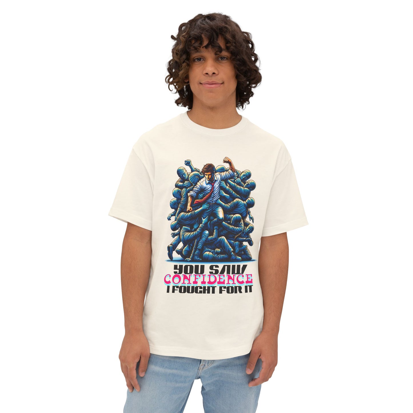 FPD - I Fought for Confidence Oversized Tee – Empowerment Statement Shirt