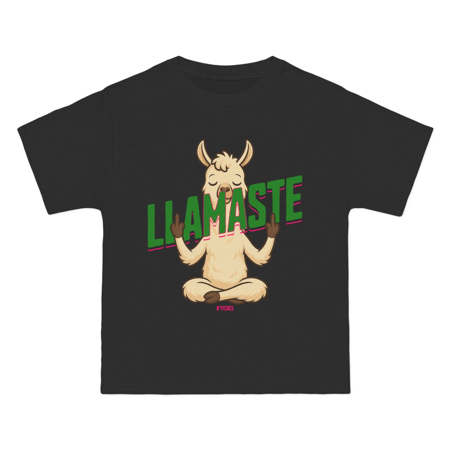 Funny Oversized T-Shirt Print – Yoga Llama Graphic Tee for Men & Women