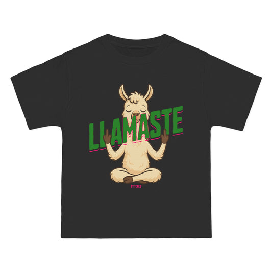 Funny Oversized T-Shirt Print – Yoga Llama Graphic Tee for Men & Women