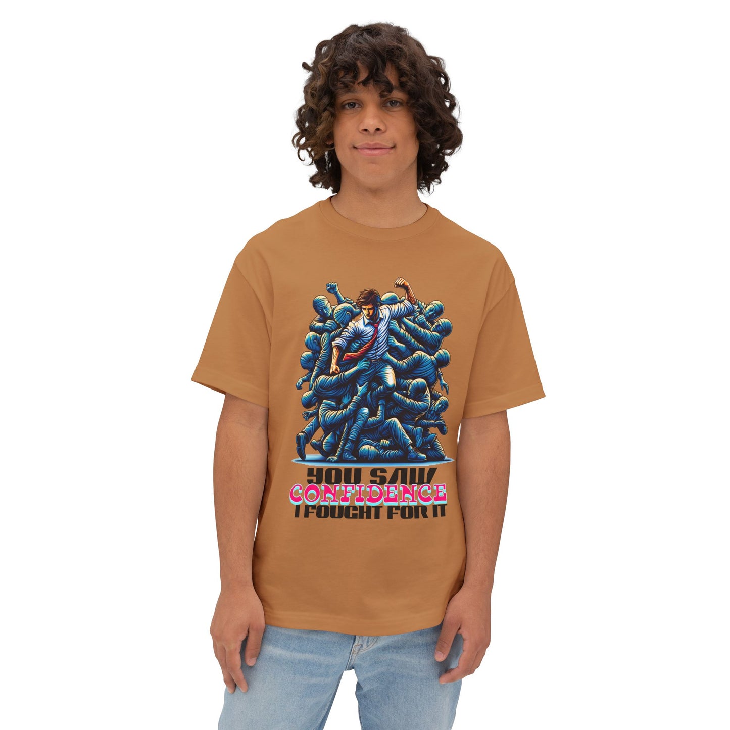 FPD - I Fought for Confidence Oversized Tee – Empowerment Statement Shirt
