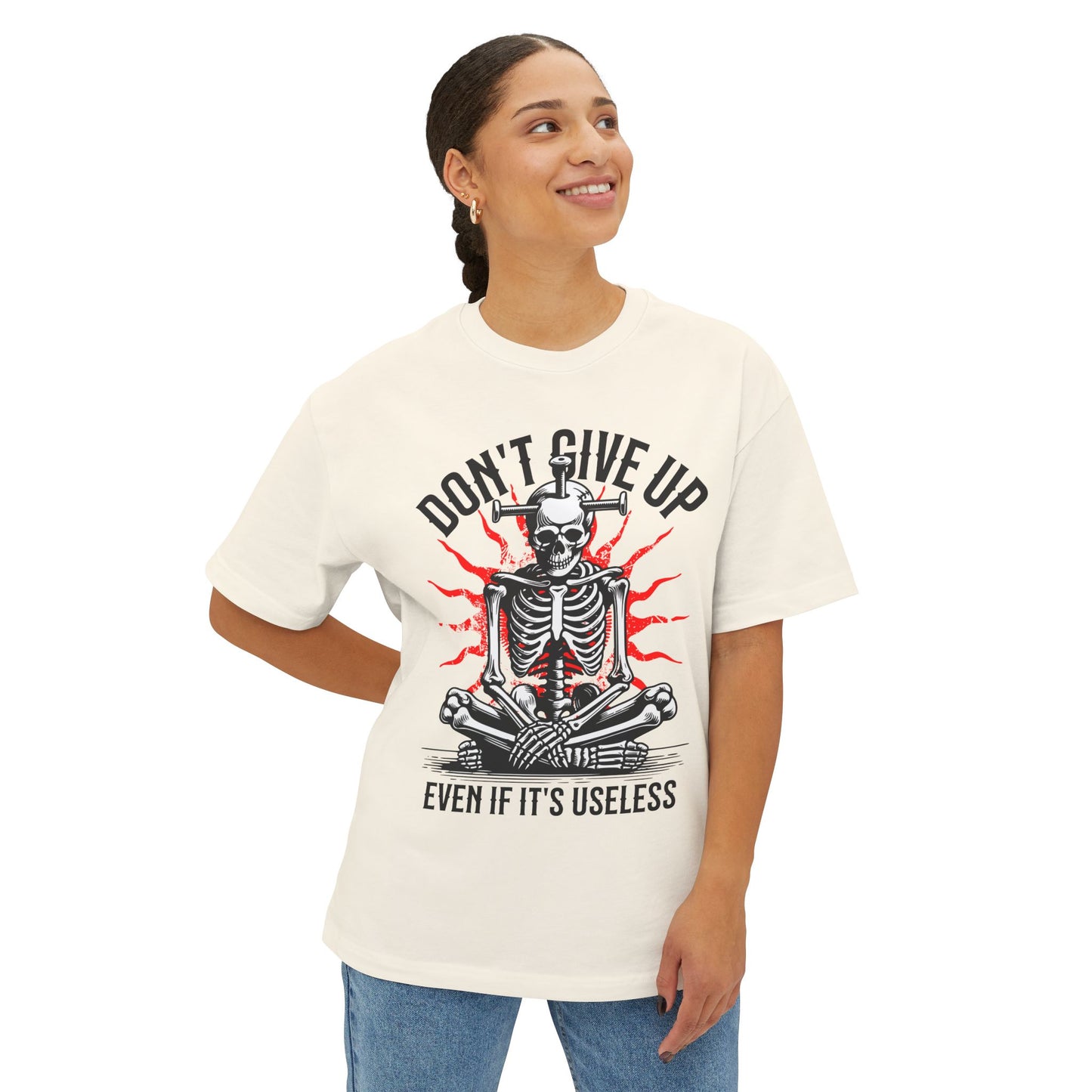 FPD - Don’t Give Up Oversized Tee – Grit & Persistence Statement Shirt